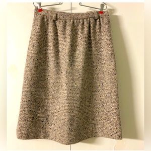 Breckenridge Wool Tweed Vintage Skirt Sz 12 Workwear Career Classic Pockets
